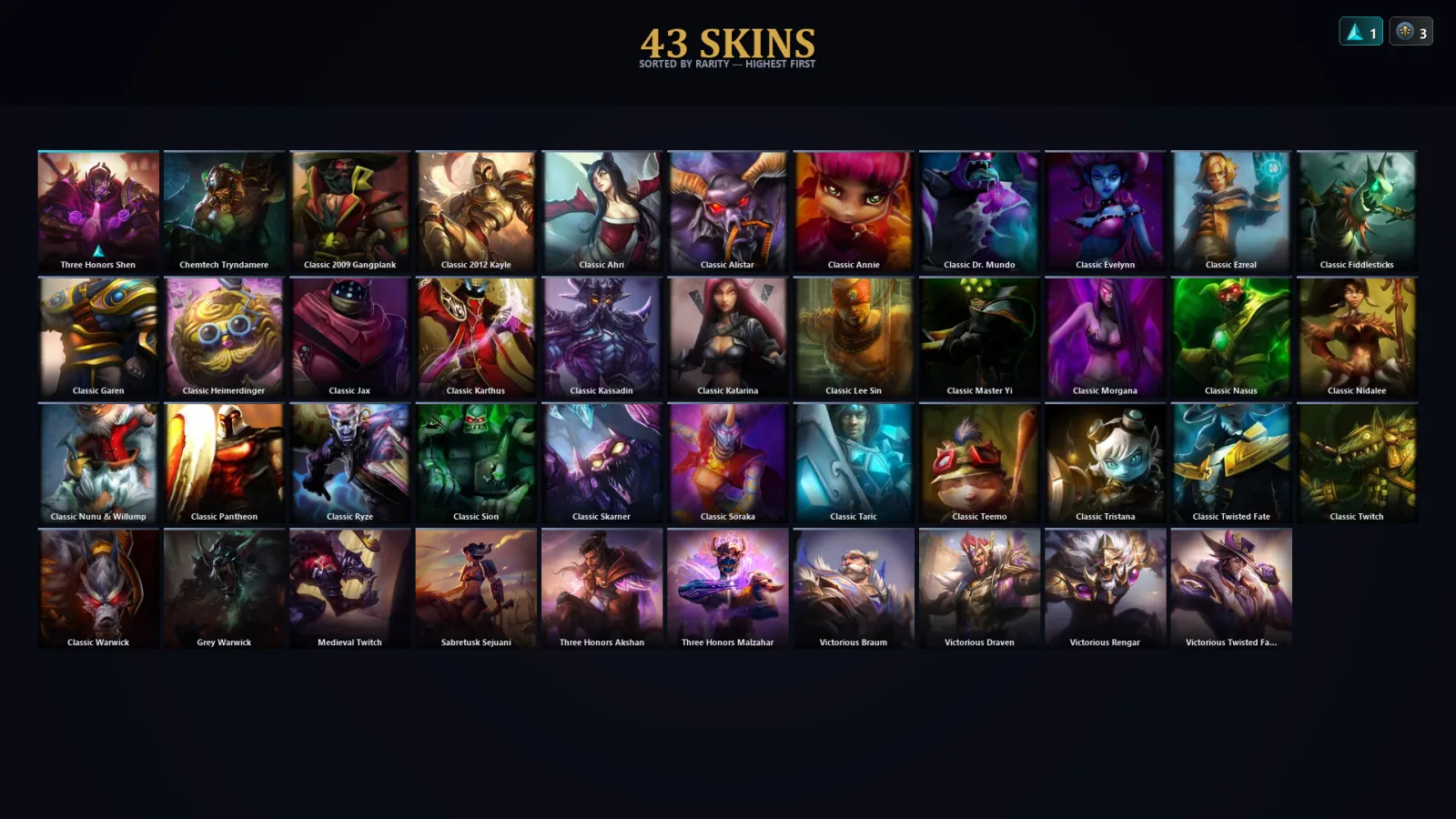 [LoL] | TR | Level 30 | Challenger | 76 Champions | 43 Skins | 70,457 BE