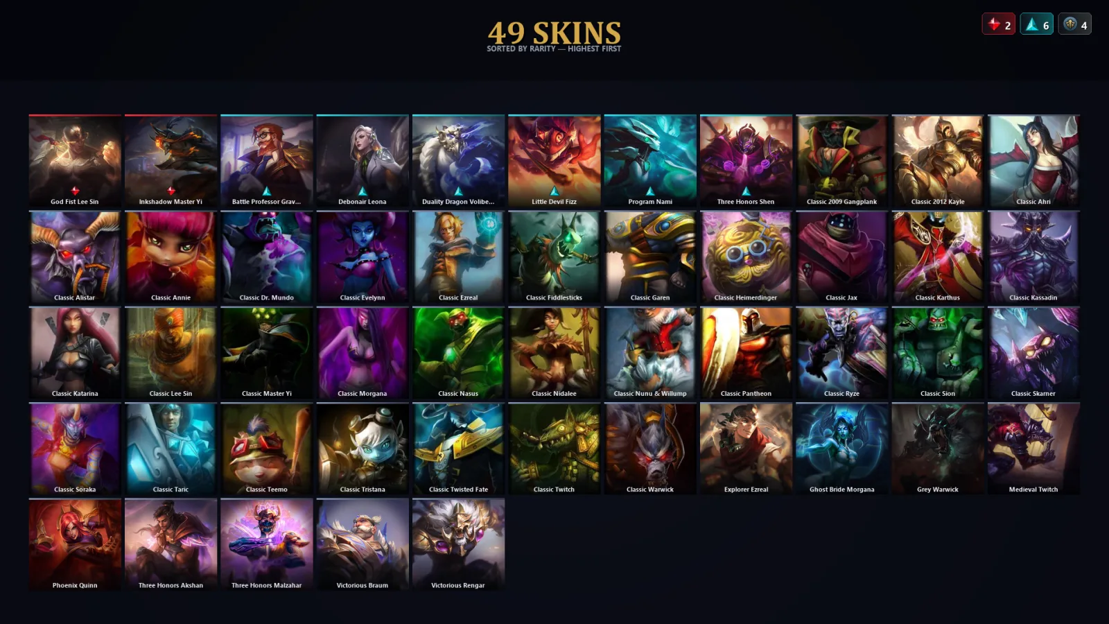 [LoL] | TR | Level 55 | Emerald IV | 108 Champions | 49 Skins