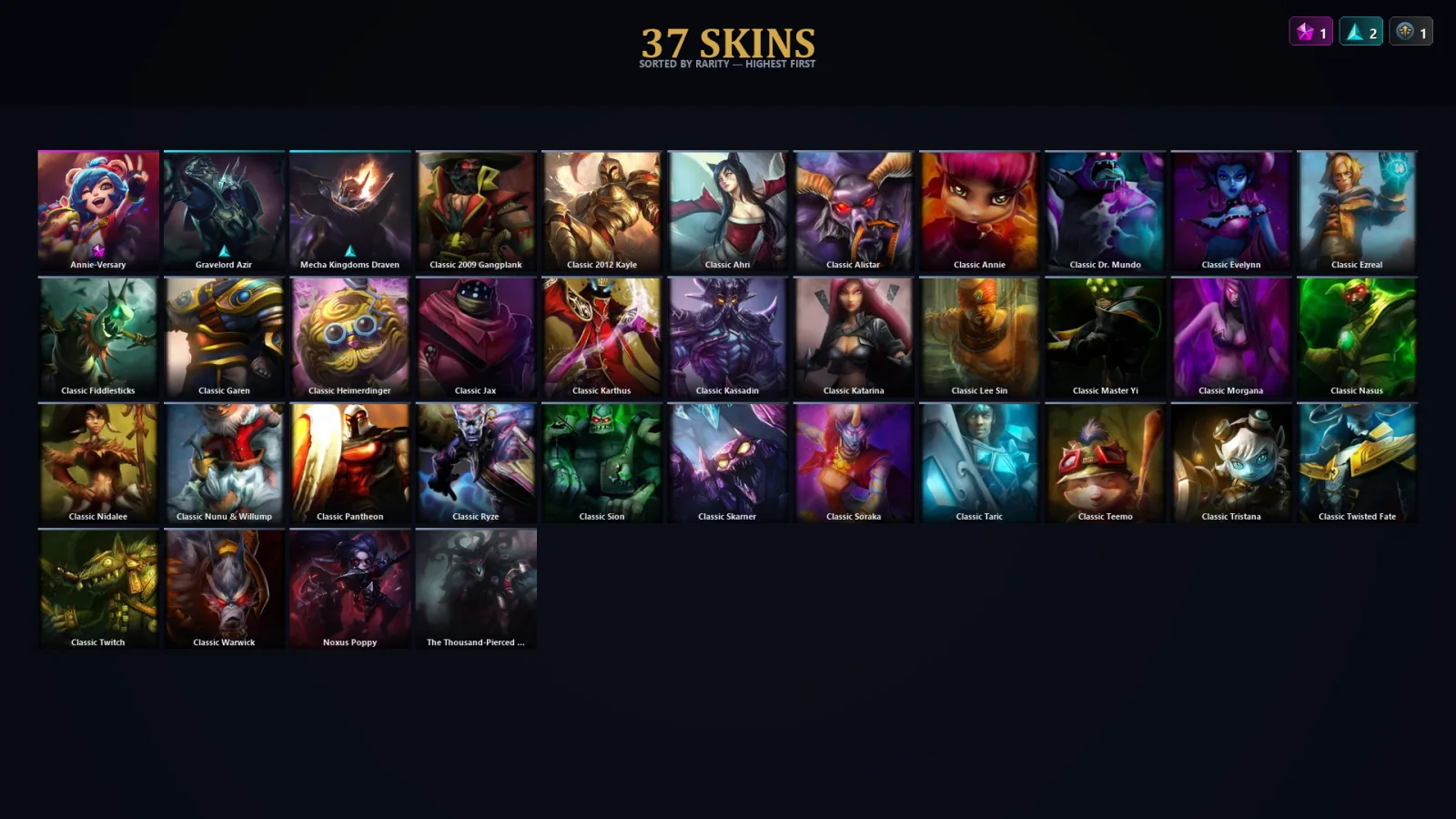 [LoL] | TR | Level 34 | 24 Champions | 5 Skins