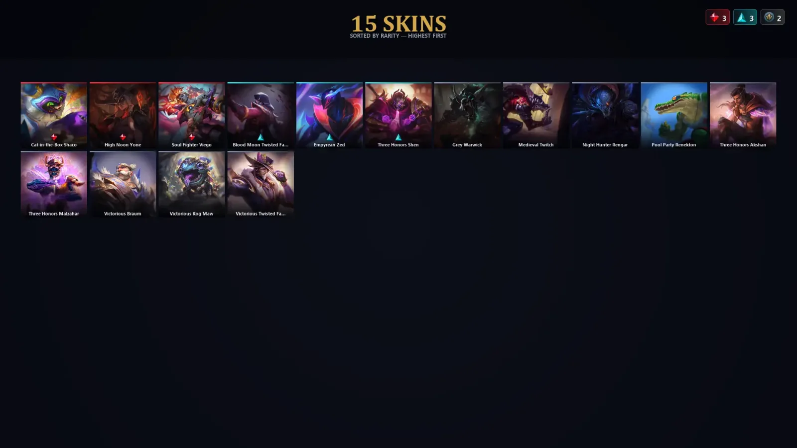[LoL] | EUW | Level 59 | Diamond II | 73 Champions | 15 Skins | 22,011 BE