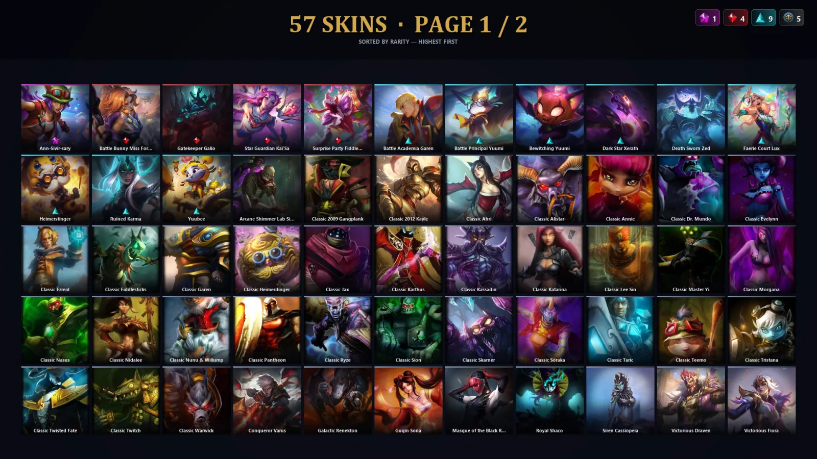 [LoL] | TR | Level 120 | Bronze IV | 103 Champions | 57 Skins | 47,984 BE