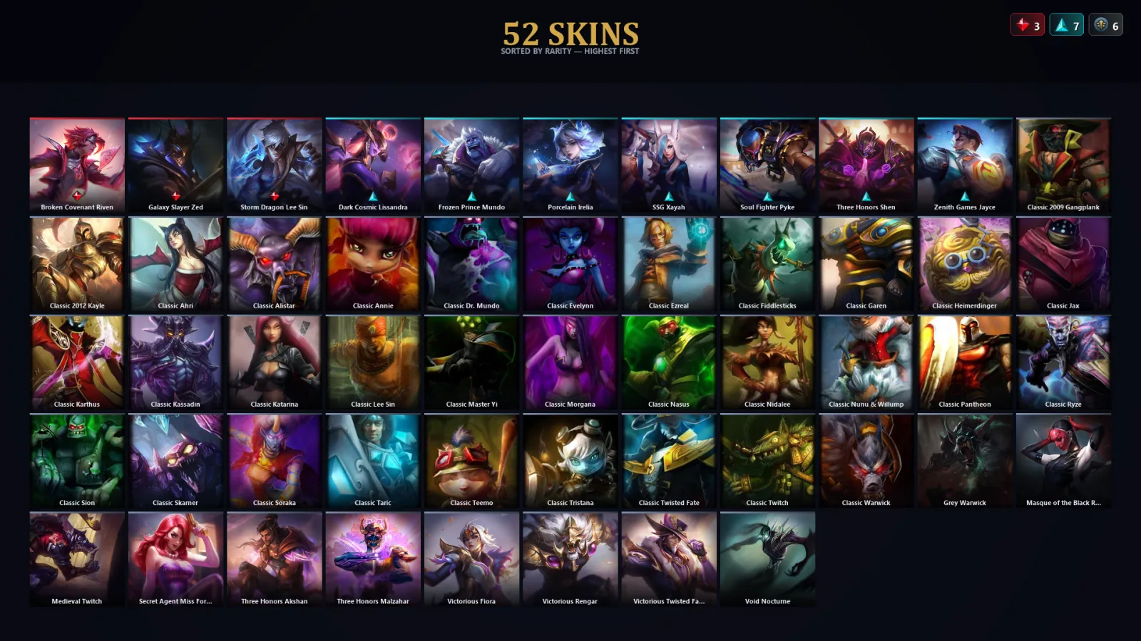 [LoL] | TR | Level 30 | Master | 113 Champions | 52 Skins