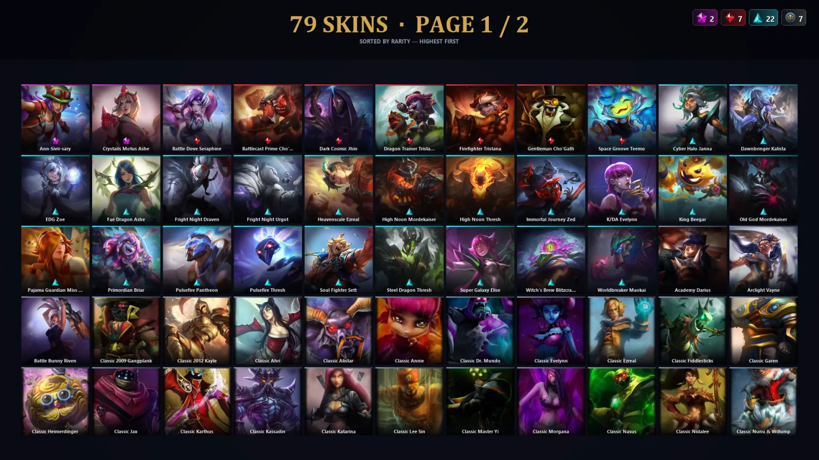 [LoL] | TR | Level 133 | 123 Champions | 47 Skins