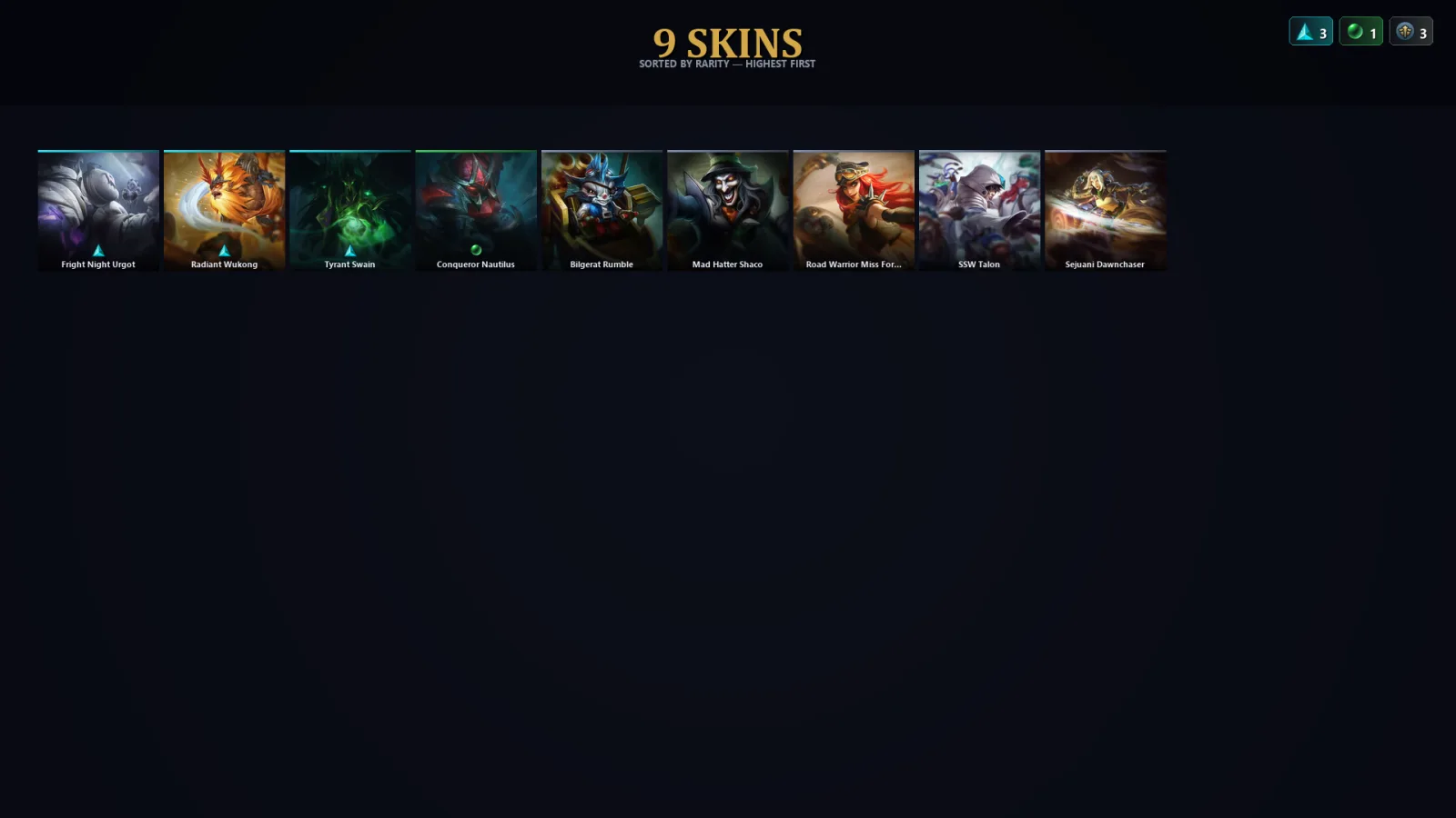 [LoL] | EUW | Level 57 | Platinum III | 53 Champions | 9 Skins | 23,622 BE