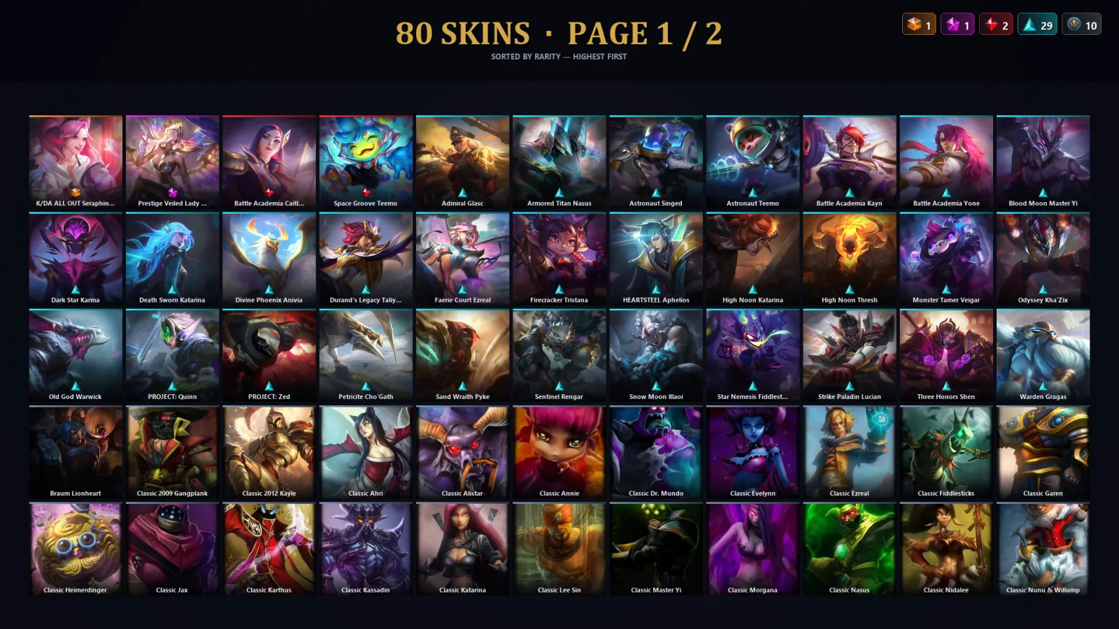 [LoL] | TR | Level 48 | Bronze II | 81 Champions | 80 Skins | 30,133 BE