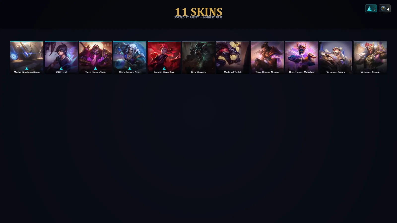 [LoL] | EUW | Level 57 | Diamond IV | 72 Champions | 11 Skins | 11,716 BE