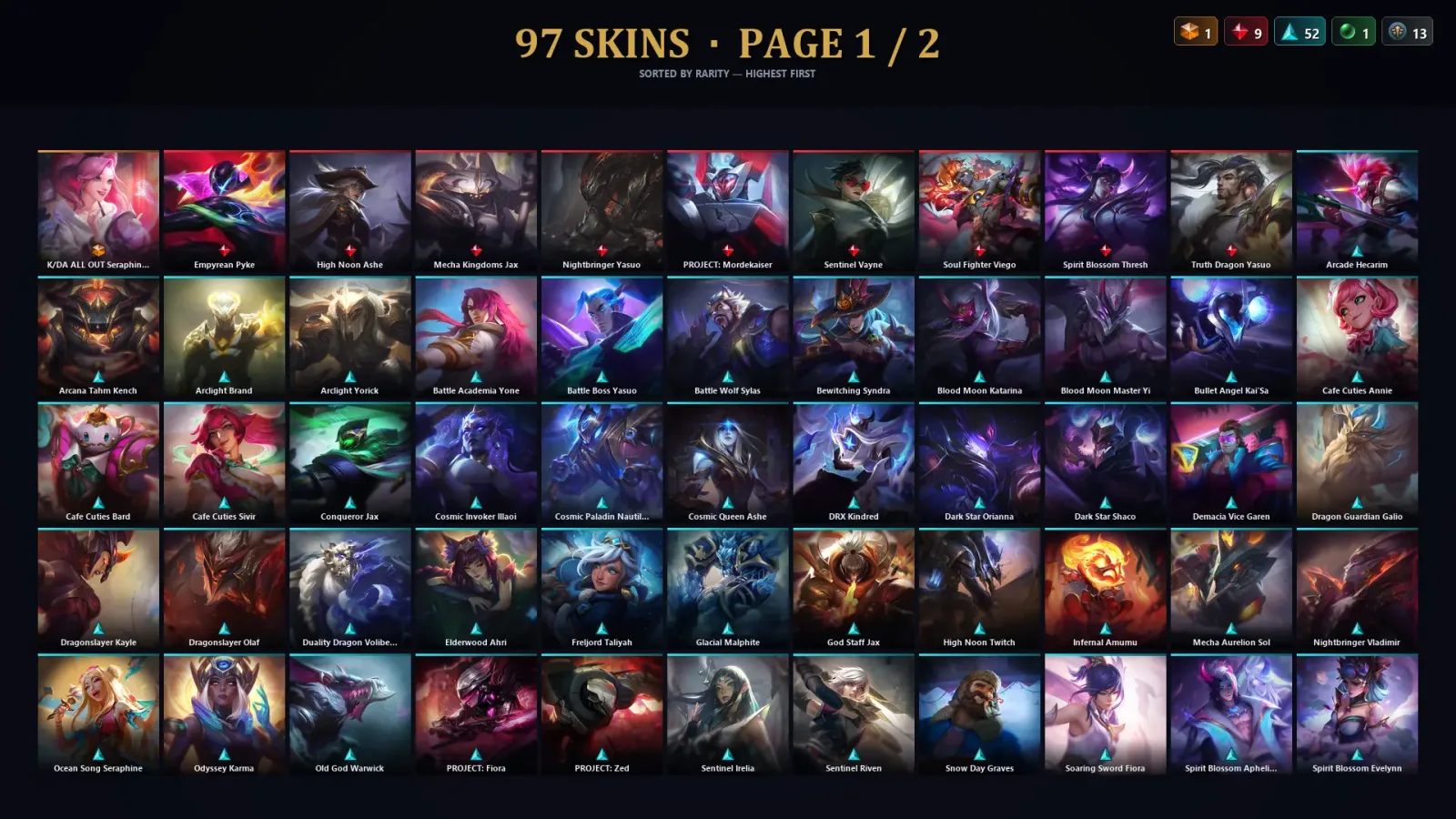 [LoL] | TR | Level 259 | Bronze I | 157 Champions | 97 Skins | 21,279 BE — LoL account