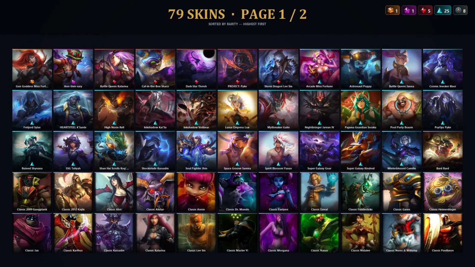 [LoL] | TR | Level 131 | Emerald I | 147 Champions | 47 Skins | 13,812 BE