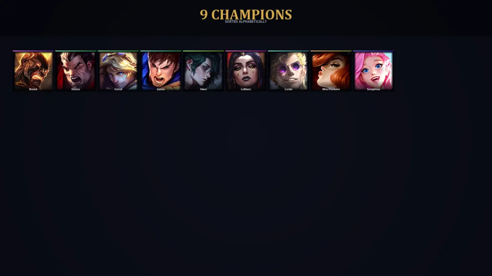 [LoL] | EUW | Level 30 | 9 Champions | 24,775 BE