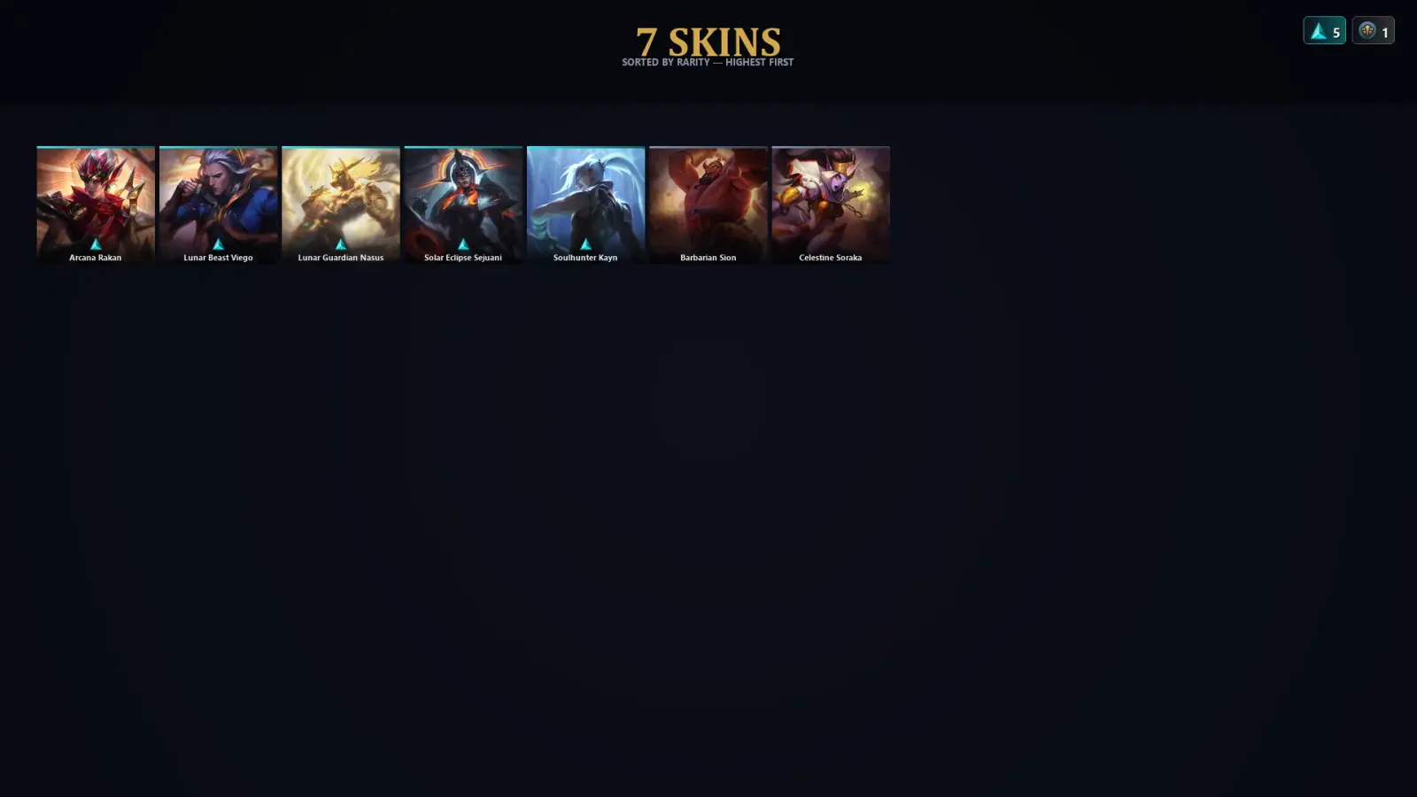 [LoL] | TR | Level 36 | Gold III | 55 Champions | 7 Skins