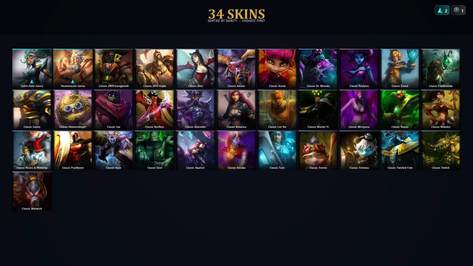 [LoL] | EUW | Level 35 | Iron IV | 27 Champions | 2 Skins | 15,520 BE