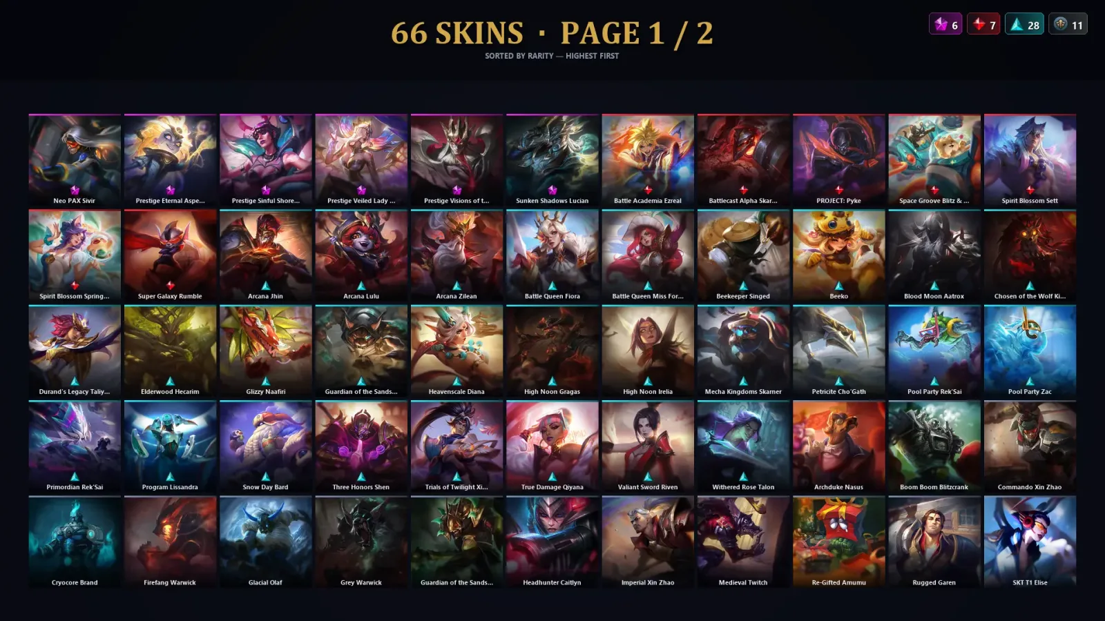[LoL] | TR | Level 30 | Challenger | 135 Champions | 66 Skins — LoL account