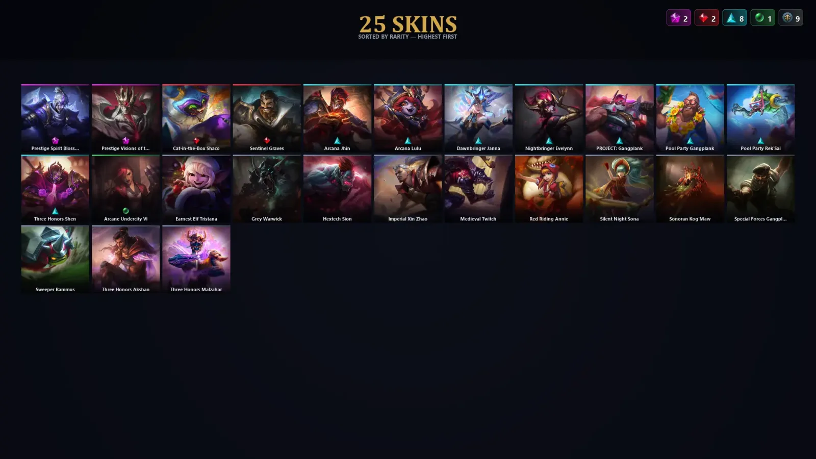 [LoL] | TR | Level 35 | Gold II | 38 Champions | 25 Skins | 29,575 BE with Graves