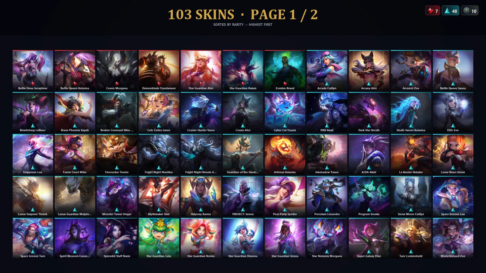 [LoL] | TR | Level 143 | 92 Champions | 103 Skins | 27,549 BE