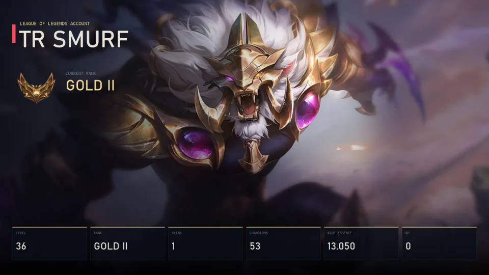 TR | Victorious Rengar | Gold II | 1 Skin | 53 Champion — main preview