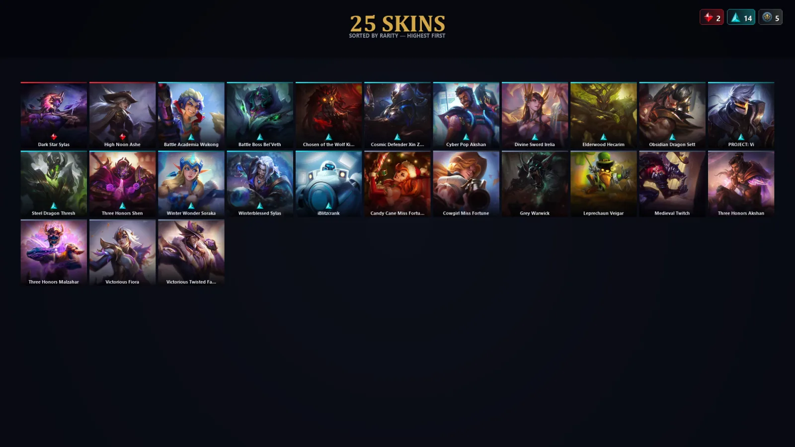 [LoL] | EUW | Level 30 | Master | 65 Champions | 25 Skins