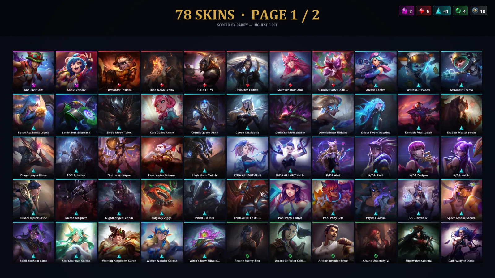 [LoL] | TR | Level 196 | Diamond IV | 146 Champions | 78 Skins