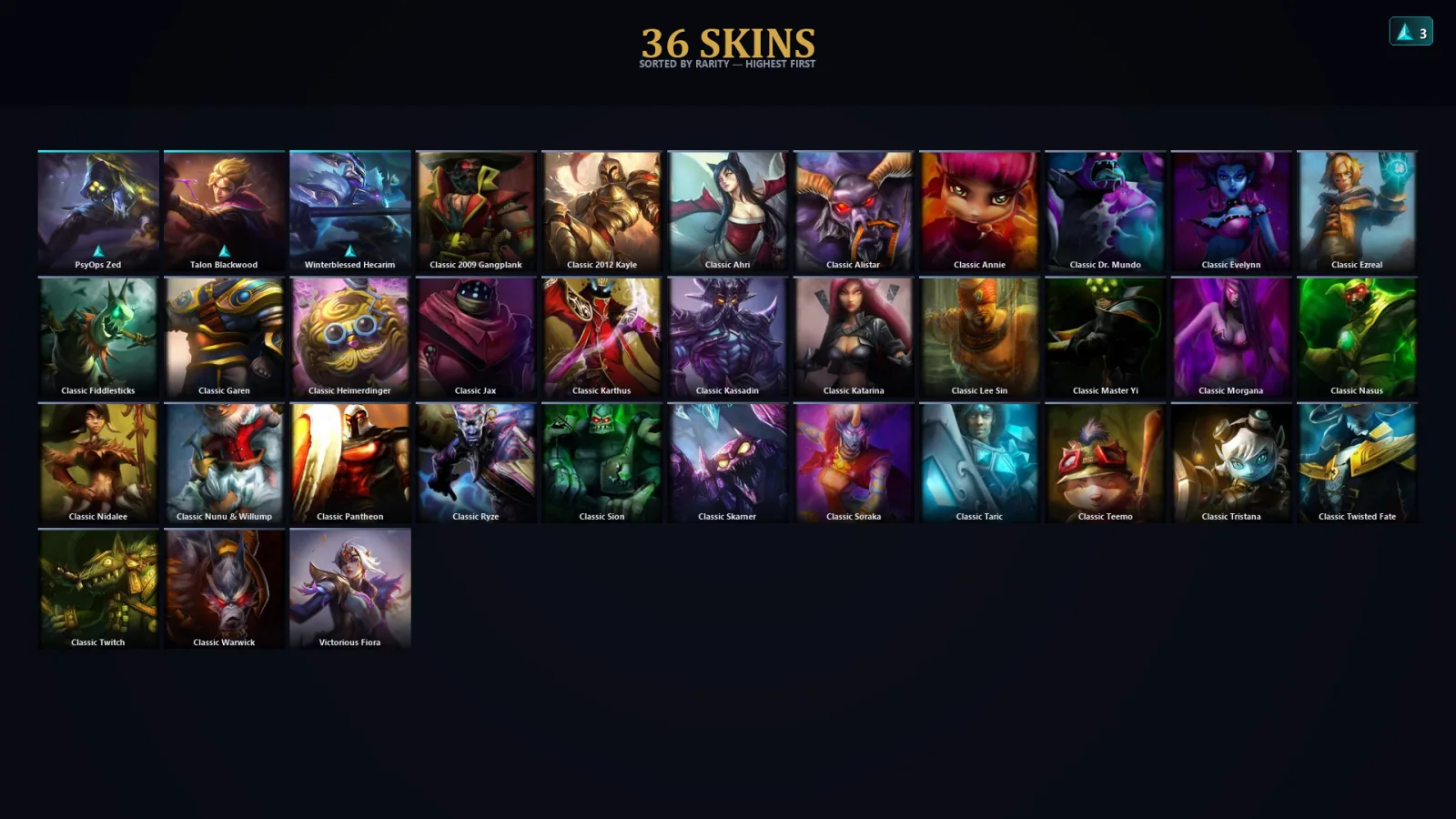 [LoL] | EUW | Level 33 | 29 Champions | 4 Skins | 14,480 BE