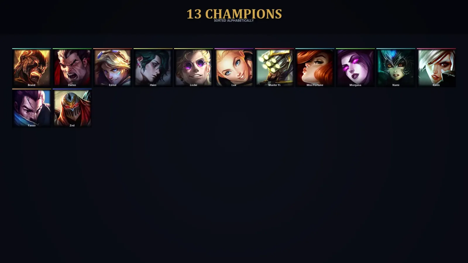 [LoL] | EUW | Level 30 | 13 Champions | 21,175 BE