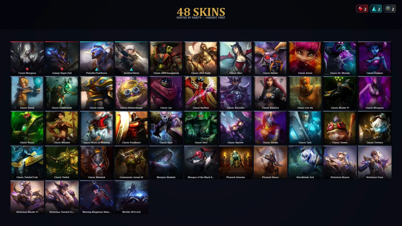 [LoL] | TR | Level 70 | Diamond IV | 81 Champions | 48 Skins