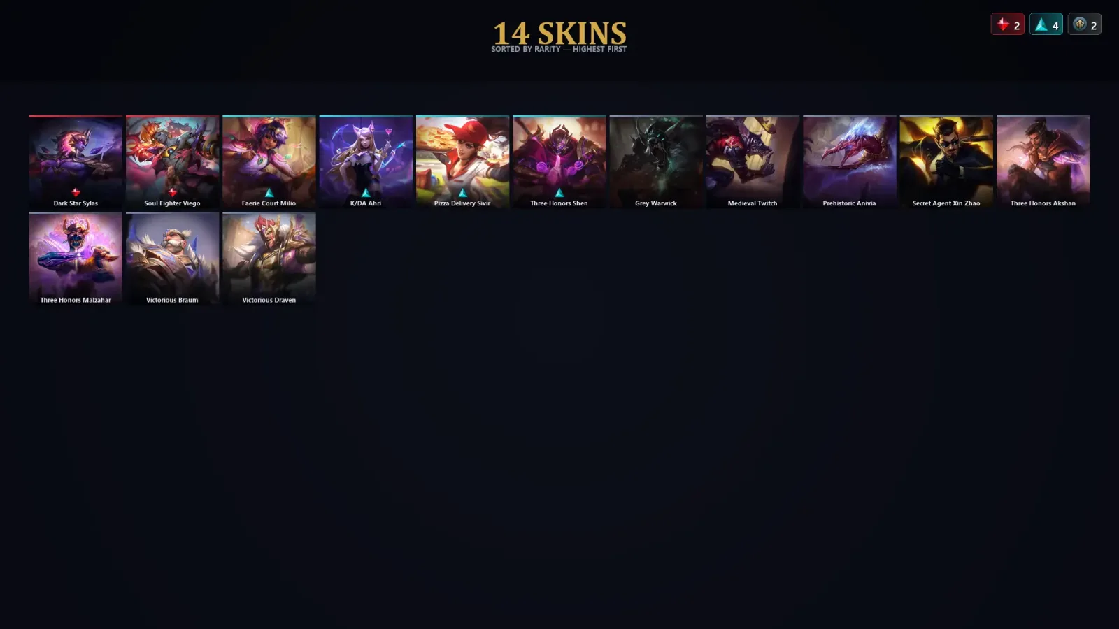 [LoL] | EUW | Level 70 | Diamond II | 78 Champions | 14 Skins | 63,186 BE