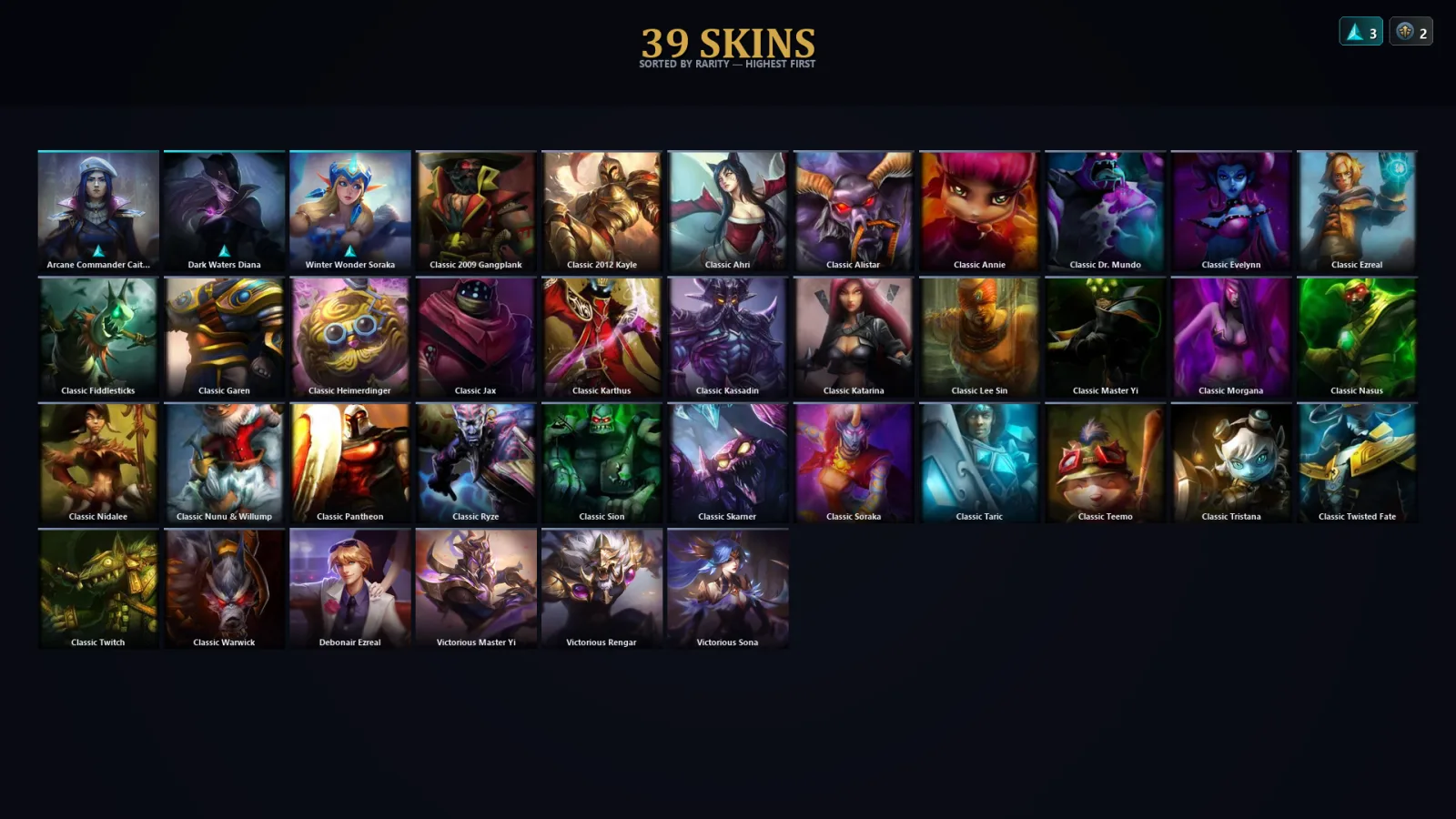 [LoL] | TR | Level 42 | Emerald I | 39 Champions | 39 Skins | 12,895 BE