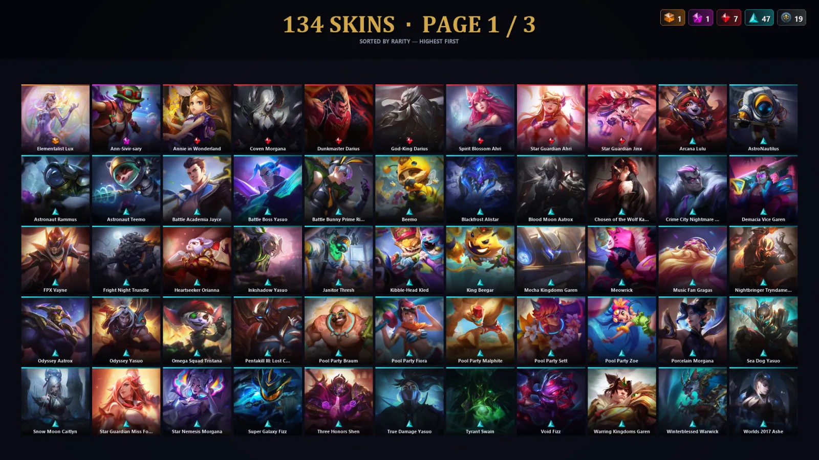 [LoL] | TR | Level 210 | Bronze II | 102 Champions | 102 Skins | 192,169 BE
