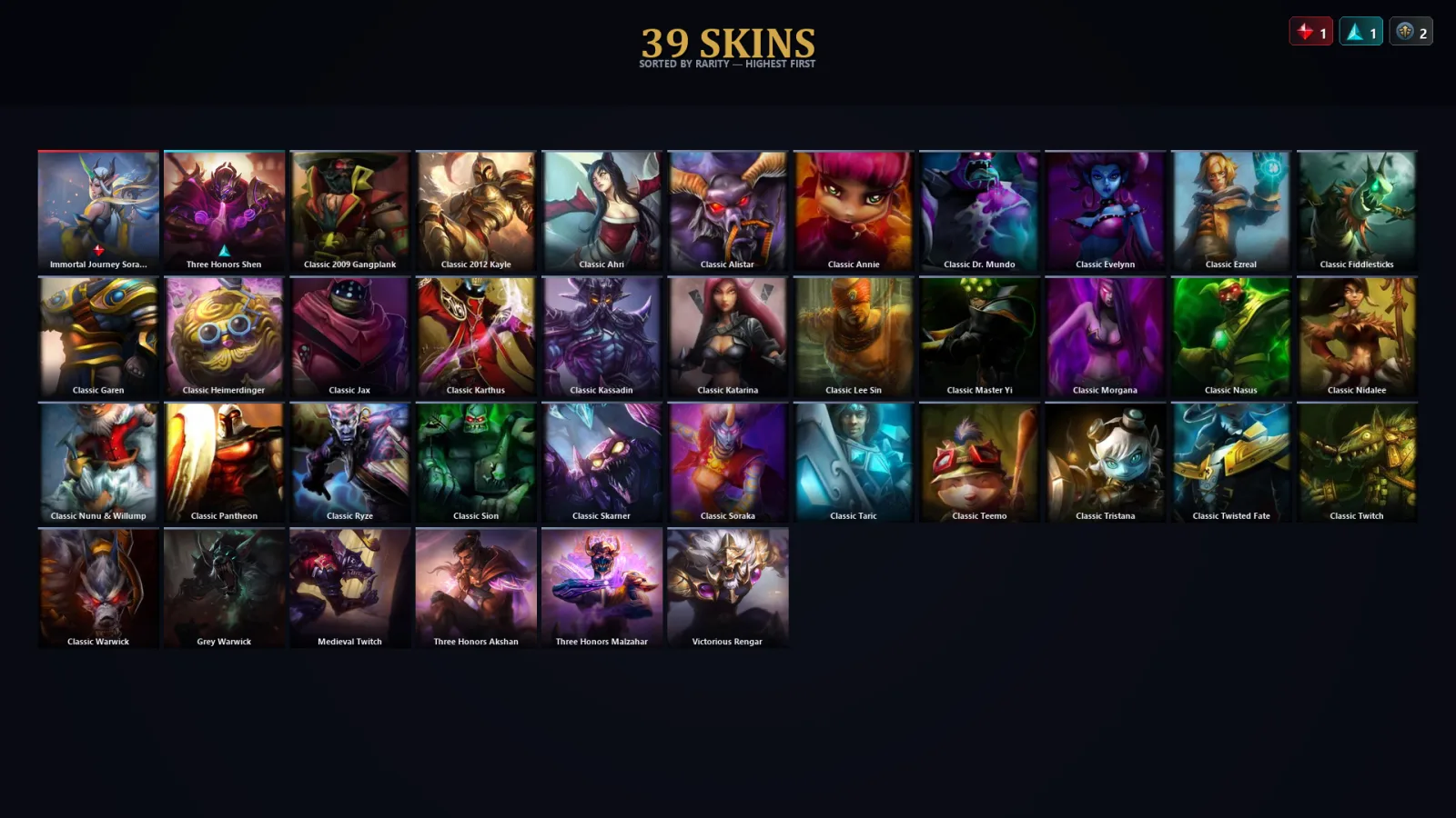 [LoL] | EUW | Level 36 | Platinum IV | 60 Champions | 7 Skins | 10,700 BE