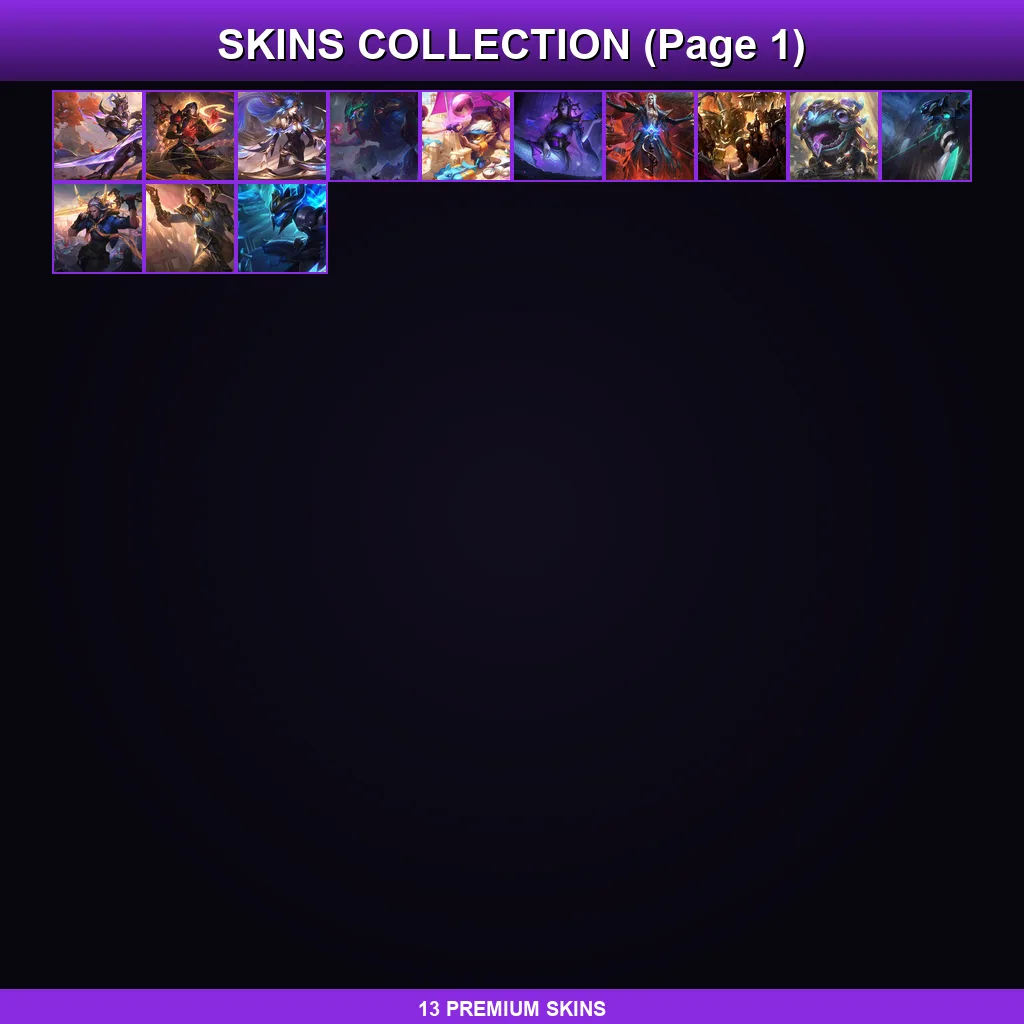 LAS | Lv68 | Unranked | 13 Skin | 53 Champ — LoL account