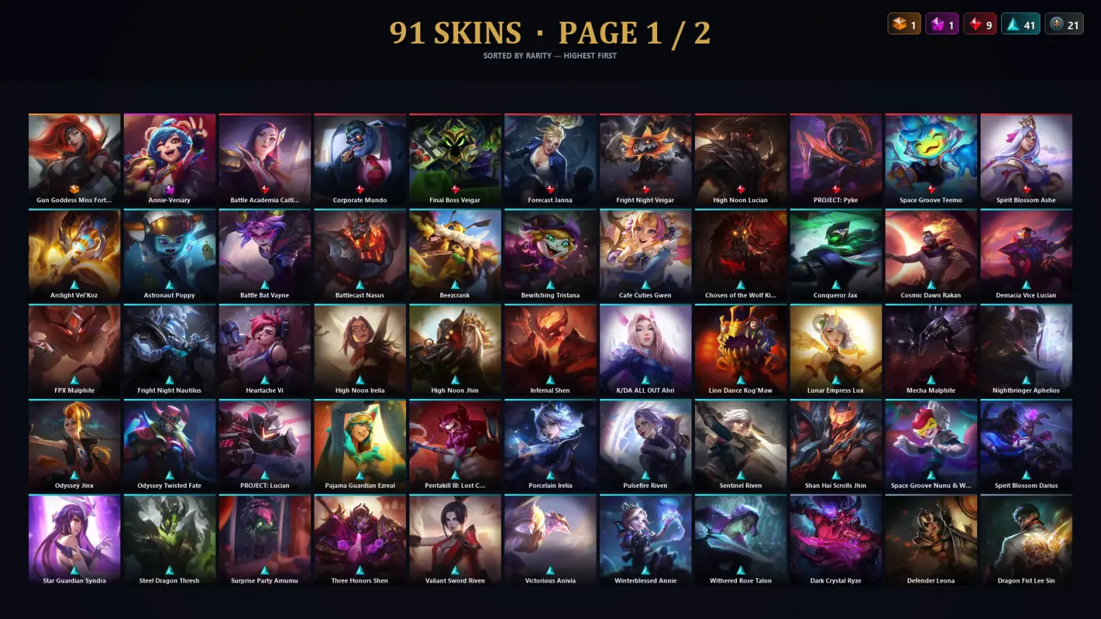 [LoL] | TR | Level 296 | Emerald IV | 172 Champions | 91 Skins | 26,745 BE — LoL account