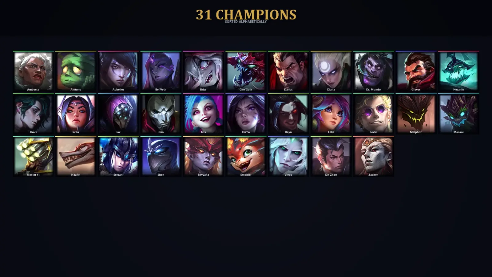 [LoL] | EUW | Level 32 | Silver I | 31 Champions | 22,101 BE