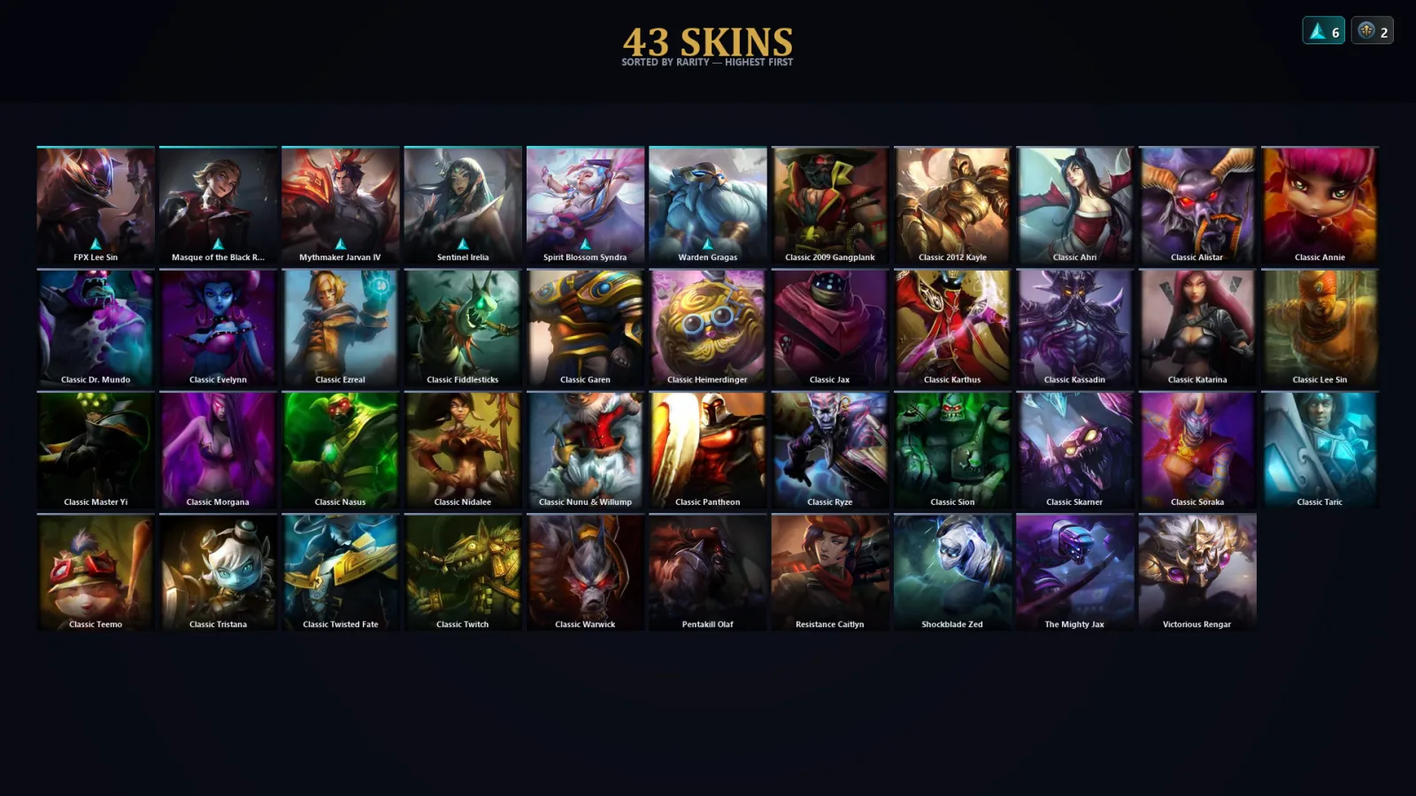 [LoL] | TR | Level 44 | Diamond III | 63 Champions | 43 Skins