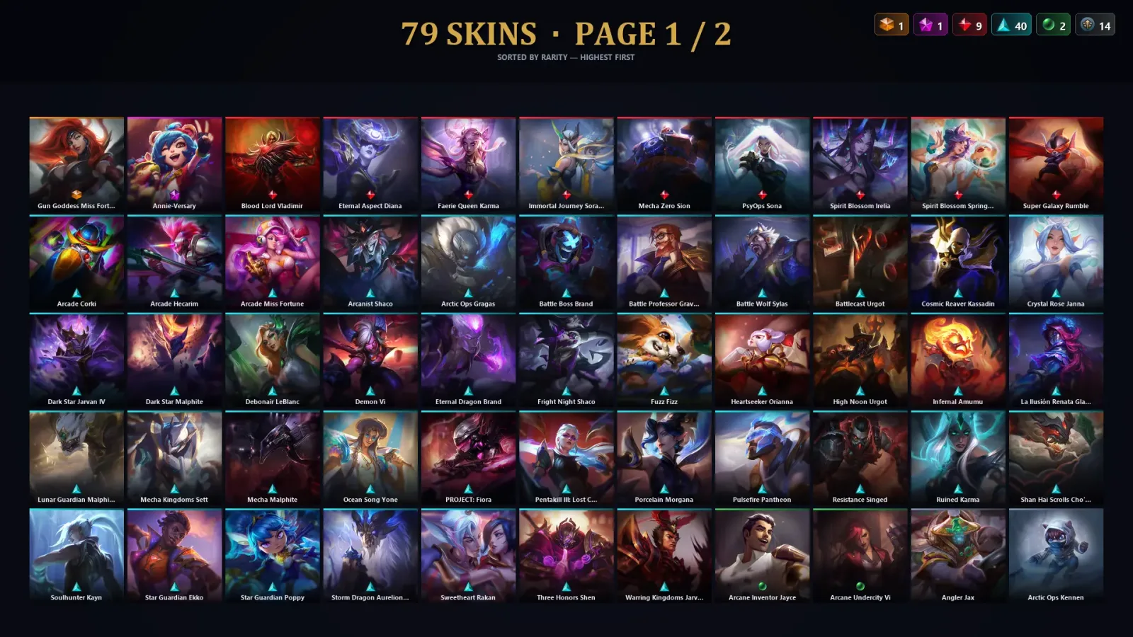 [LoL] | TR | Level 256 | Emerald II | 166 Champions | 79 Skins | 29,699 BE — LoL account