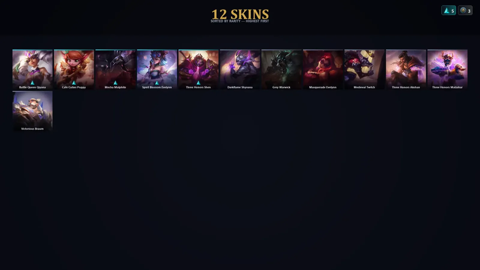 [LoL] | TR | Level 44 | Diamond III | 70 Champions | 12 Skins