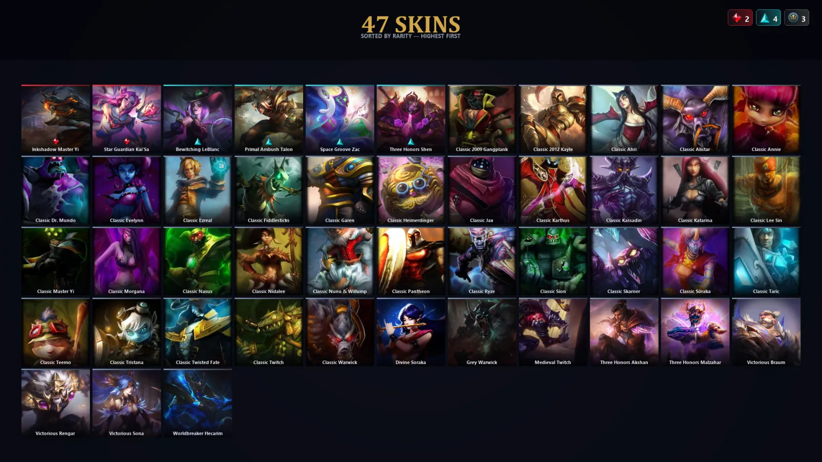 [LoL] | EUW | Level 57 | Emerald III | 77 Champions | 47 Skins | 11,861 BE