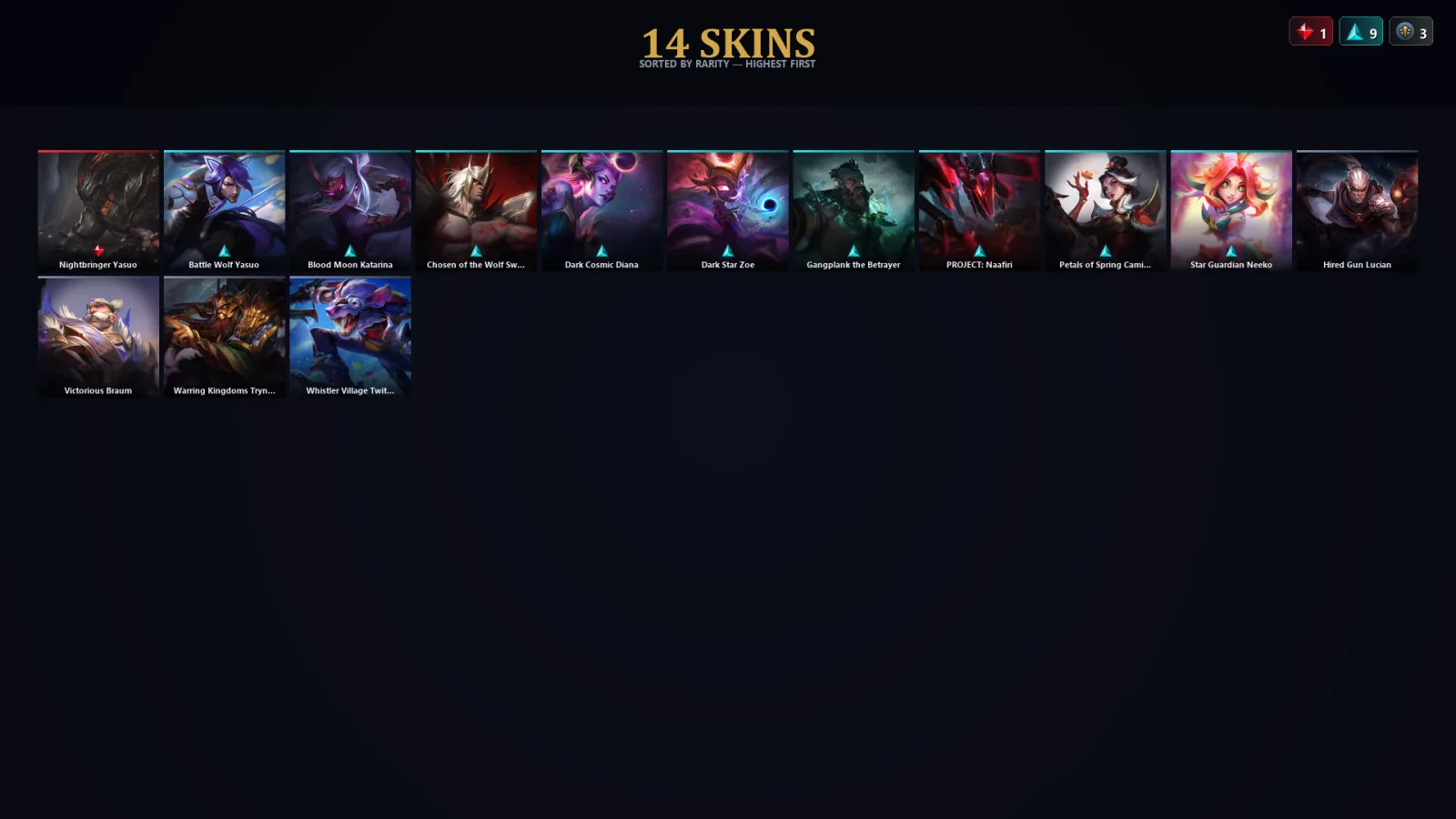[LoL] | EUW | Level 30 | Master | 82 Champions | 14 Skins | 19,251 BE