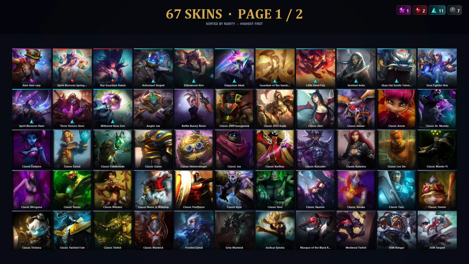[LoL] | TR | Level 94 | Diamond IV | 133 Champions | 67 Skins