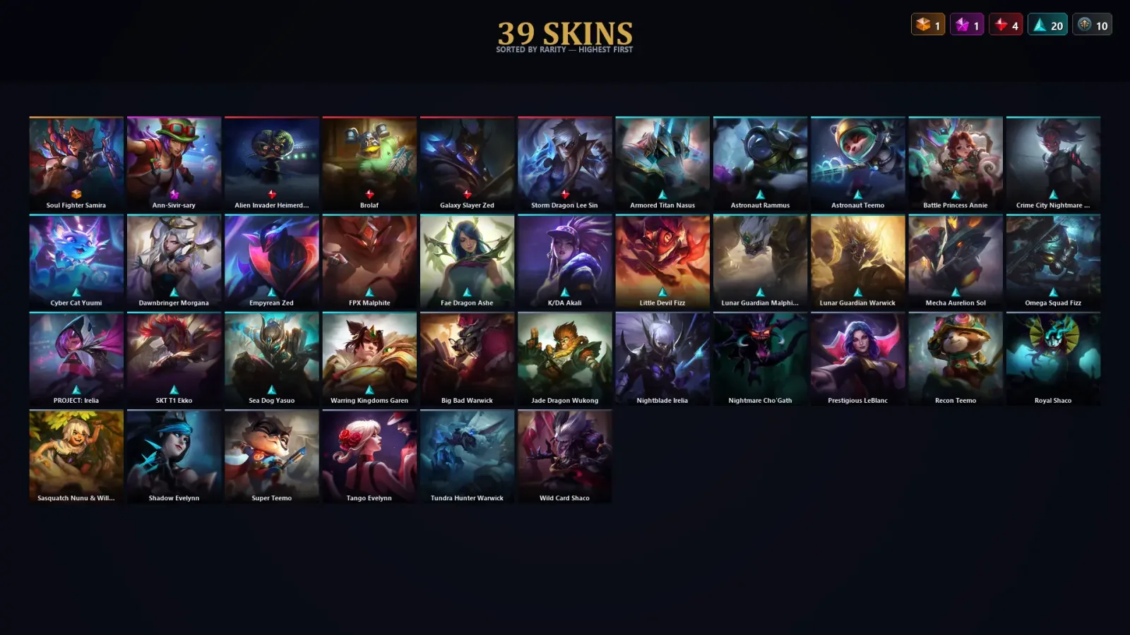 [LoL] | TR | Level 116 | 69 Champions | 39 Skins | 14,713 BE — LoL account