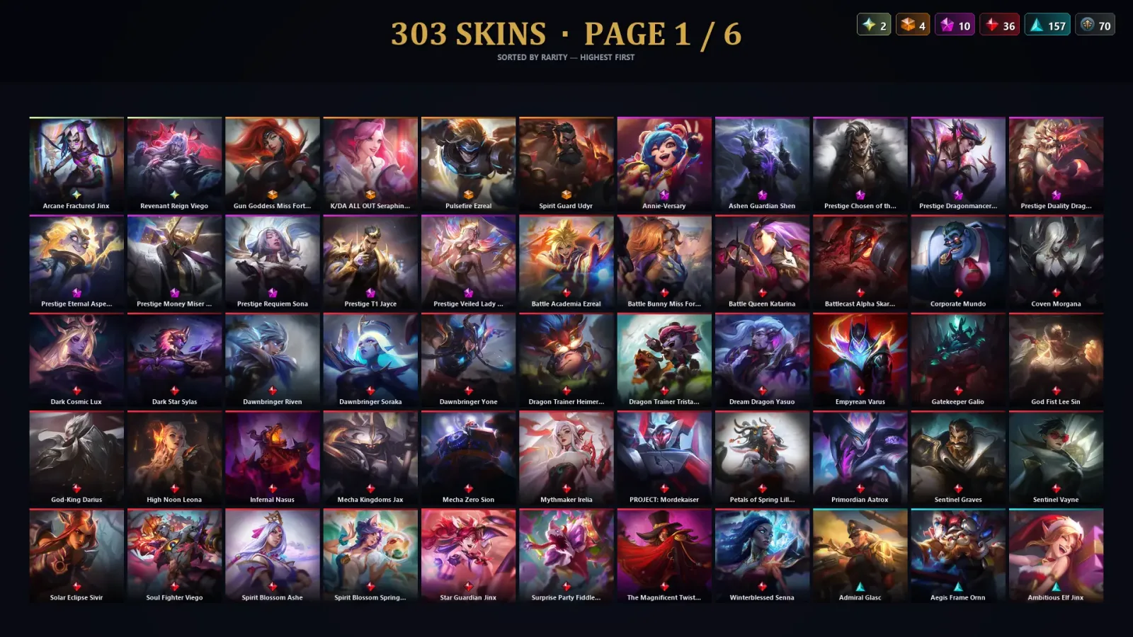 [LoL] | TR | Level 114 | 172 Champions | 303 Skins | 13,132 BE — LoL account