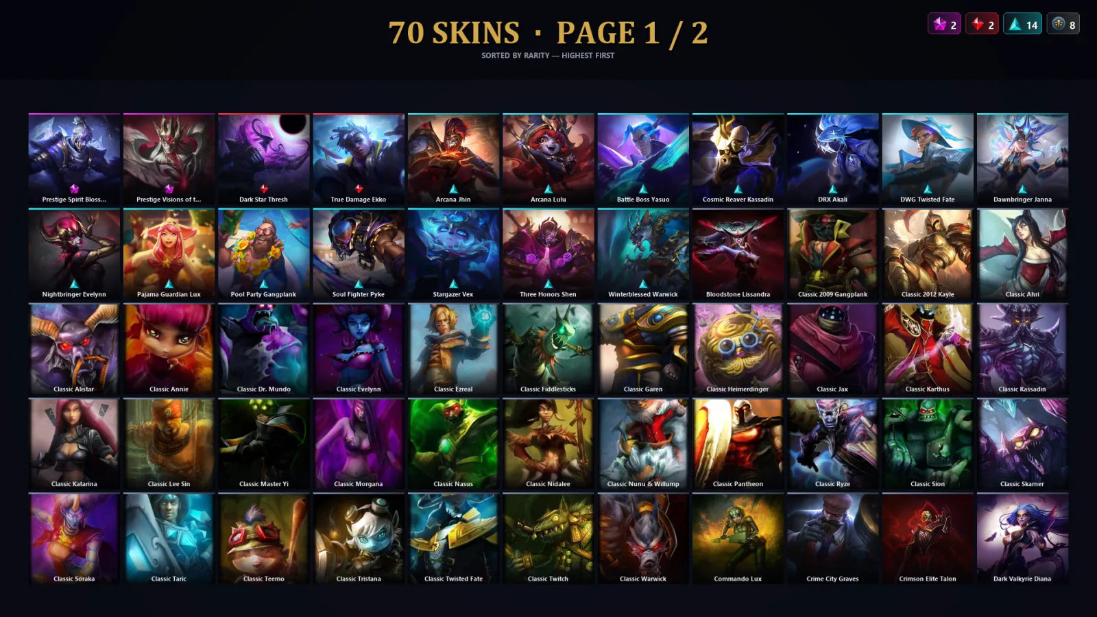 [LoL] | EUW | Level 94 | Diamond I | 142 Champions | 38 Skins | 12,253 BE