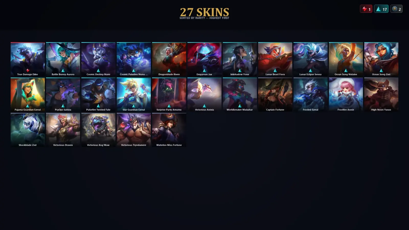 [LoL] | TR | Level 63 | Platinum II | 72 Champions | 27 Skins — LoL account