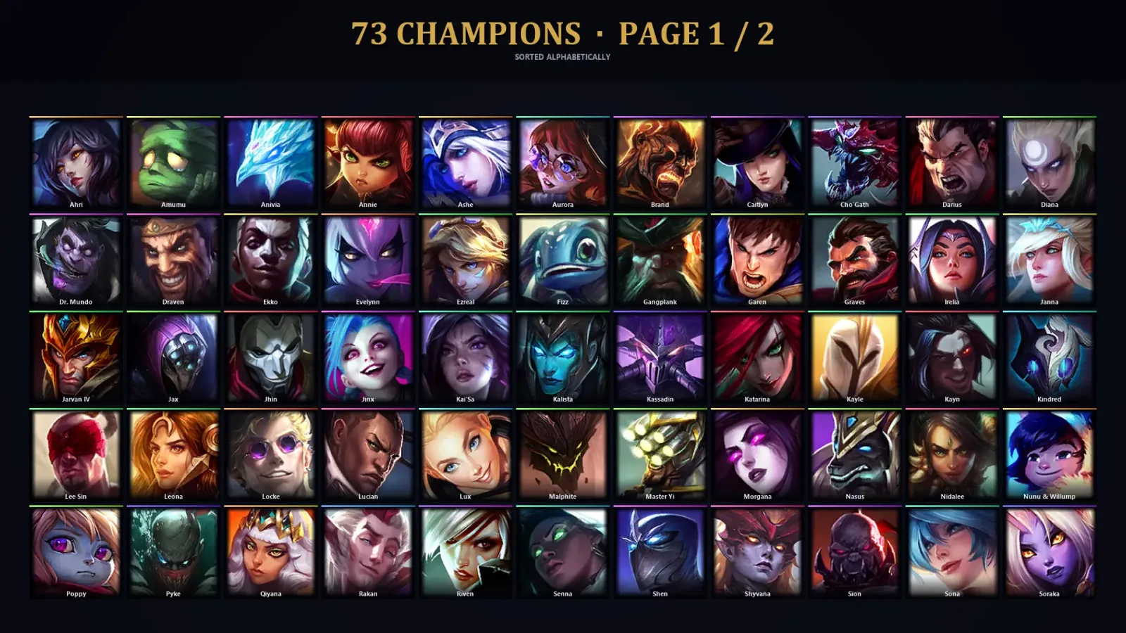 [LoL] | TR | Level 109 | 73 Champions | 44 Skins | 11,518 BE