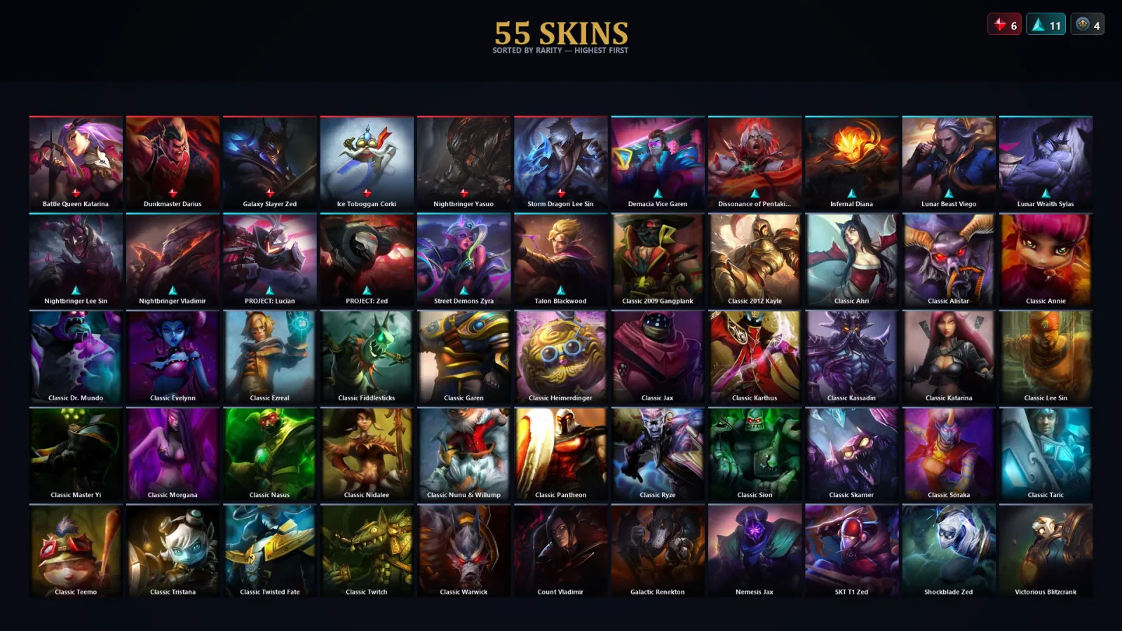 [LoL] | TR | Level 102 | Silver IV | 51 Champions | 23 Skins | 13,999 BE