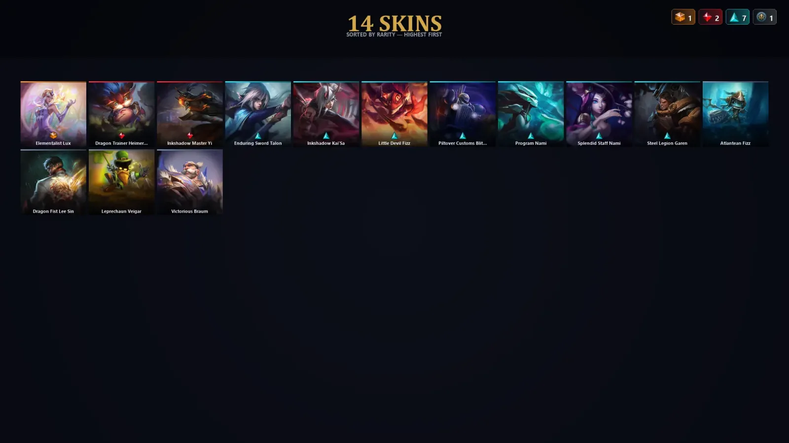 [LoL] | TR | Level 55 | Bronze II | 129 Champions | 14 Skins | 13,200 BE