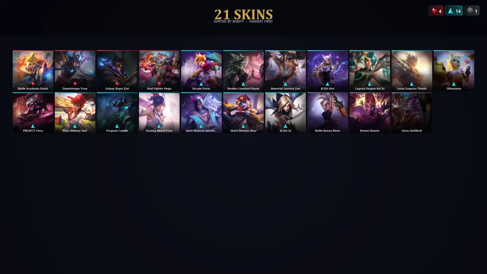 [LoL] | EUW | Level 41 | Gold IV | 48 Champions | 21 Skins