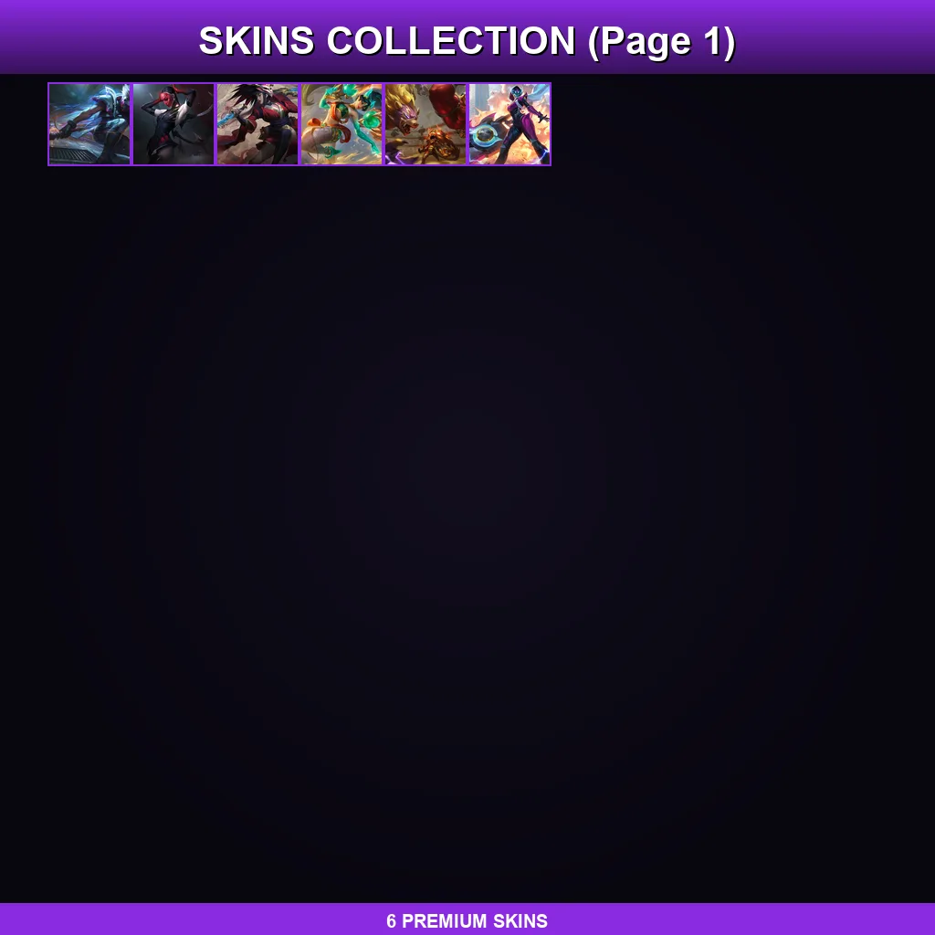 BR | Lv56 | Unranked | 6 Skin | 54 Champ — LoL account