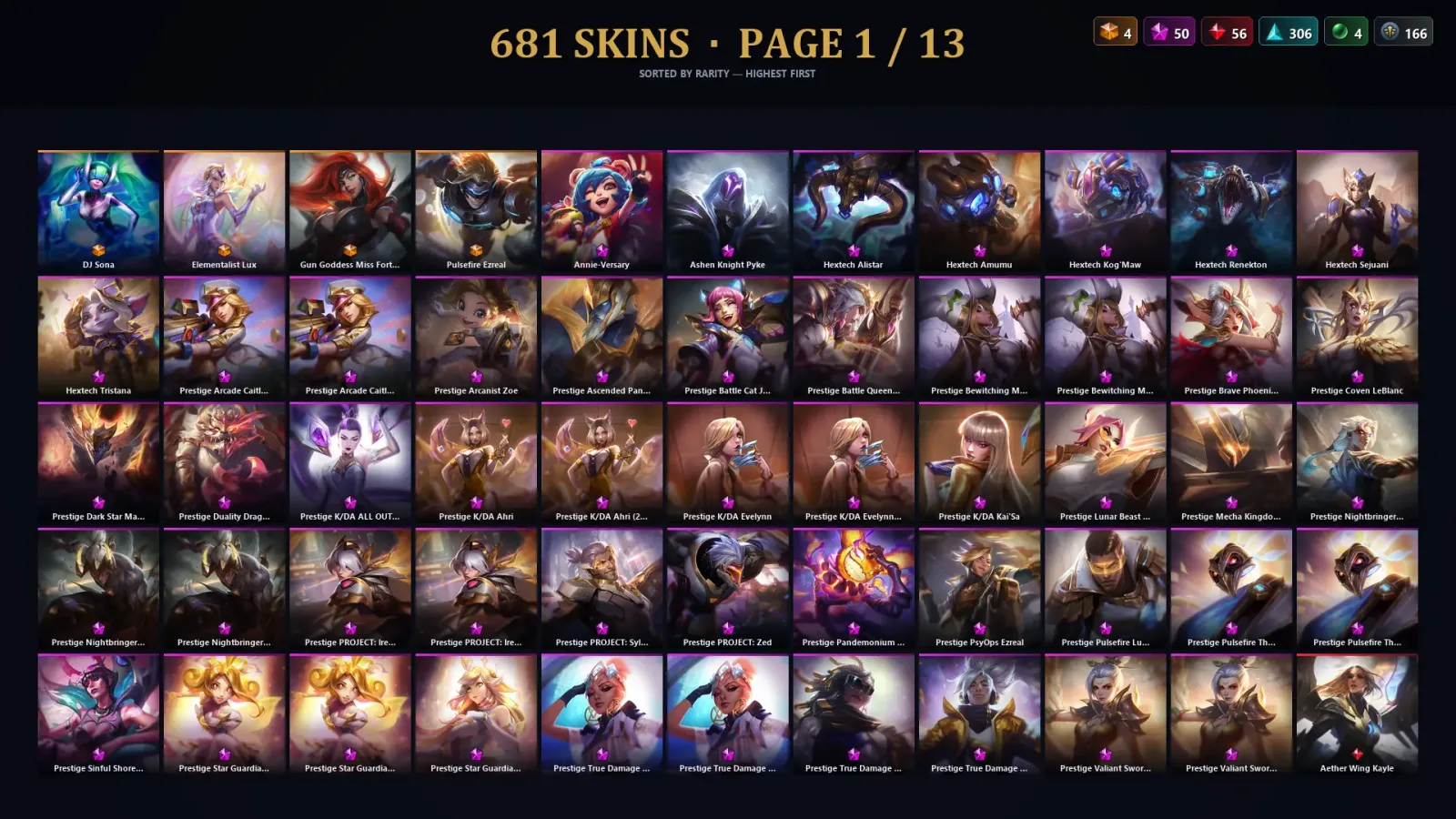 [LoL] | EUW | Level 411 | Silver I | 173 Champions | 681 Skins | 25,029 BE