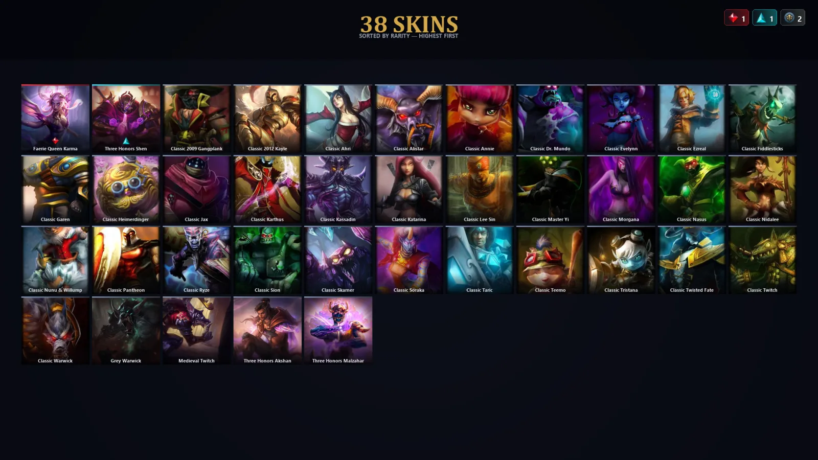 [LoL] | TR | Level 35 | Gold I | 45 Champions | 38 Skins