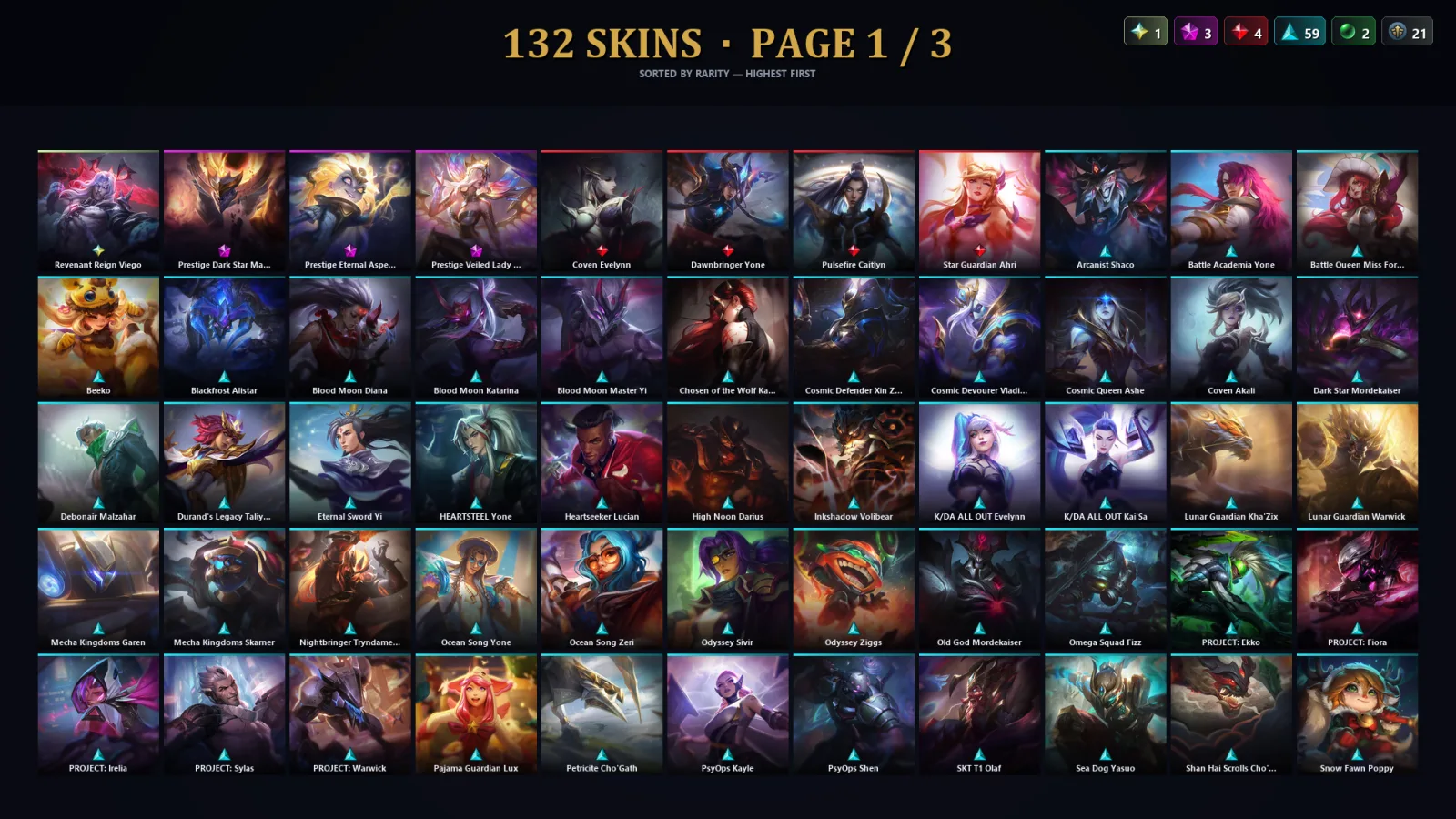 [LoL] | TR | Level 154 | Silver IV | 142 Champions | 132 Skins | 78,210 BE