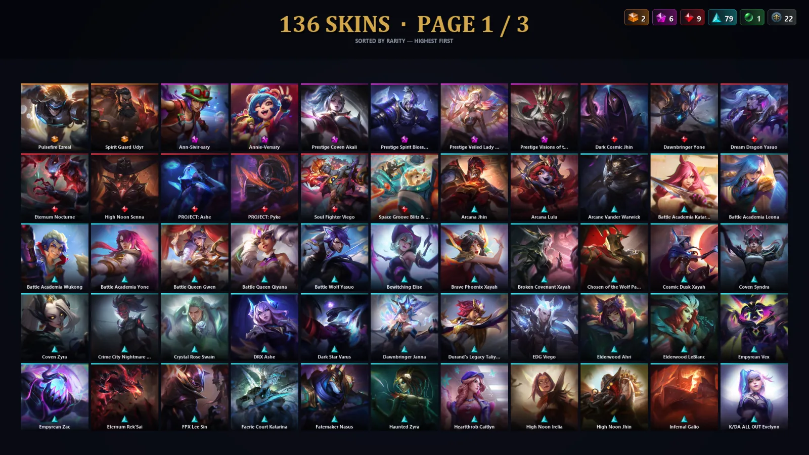 [LoL] | TR | Level 342 | Emerald III | 159 Champions | 136 Skins | 137,172 BE